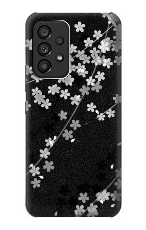 S2544 Japanese Kimono Style Black Flower Pattern Case Cover Custodia per Samsung Galaxy A53 5G S2544 Japanese Kimono Style Black Flower Pattern Case Cover Custodia per Samsung Galaxy A53 5G