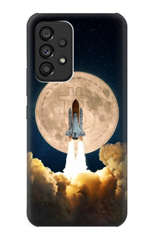 S3859 Bitcoin to the Moon Case Cover Custodia per Samsung Galaxy A53 5G