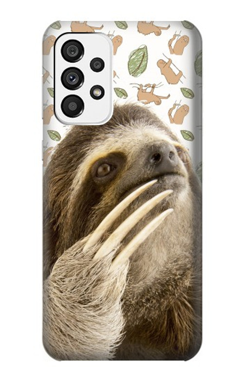 S3559 Sloth Pattern Case Cover Custodia per Samsung Galaxy A73 5G