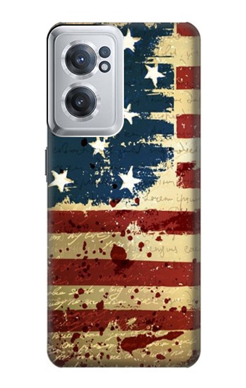 S2349 Old American Flag Case Cover Custodia per OnePlus Nord CE 2 5G