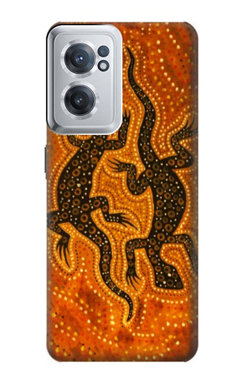 S2901 Lizard Aboriginal Art Case Cover Custodia per OnePlus Nord CE 2 5G