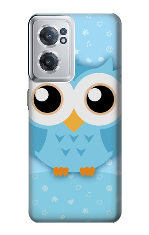 S3029 Cute Blue Owl Case Cover Custodia per OnePlus Nord CE 2 5G