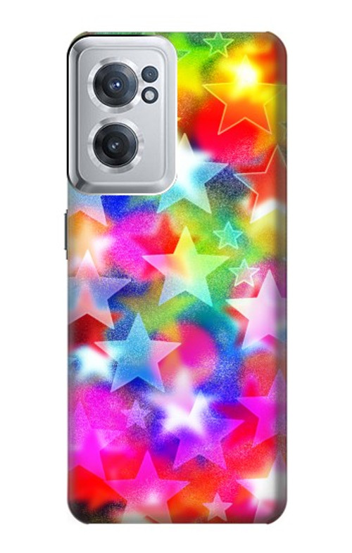 S3292 Colourful Disco Star Case Cover Custodia per OnePlus Nord CE 2 5G