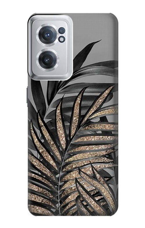 S3692 Gray Black Palm Leaves Case Cover Custodia per OnePlus Nord CE 2 5G