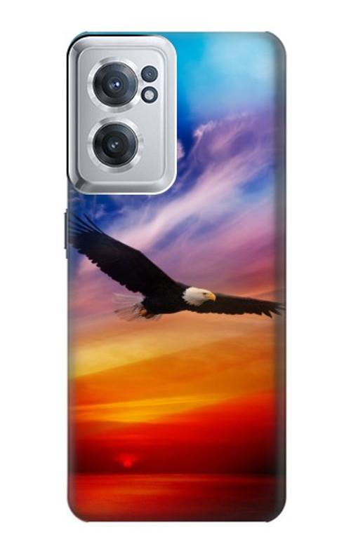 S3841 Bald Eagle Flying Colorful Sky Case Cover Custodia per OnePlus Nord CE 2 5G