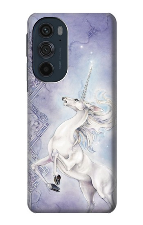 S1134 White Horse Unicorn Case Cover Custodia per Motorola Edge 30 Pro