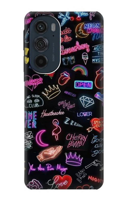 S3433 Vintage Neon Graphic Case Cover Custodia per Motorola Edge 30 Pro