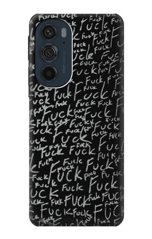 S3478 Funny Words Blackboard Case Cover Custodia per Motorola Edge 30 Pro