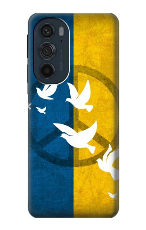 S3857 Peace Dove Ukraine Flag Case Cover Custodia per Motorola Edge 30 Pro