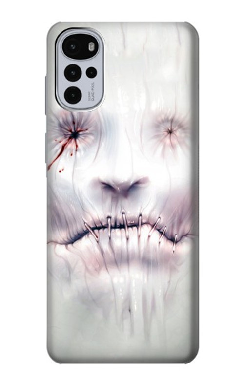 S0884 Horror Face Case Cover Custodia per Motorola Moto G22