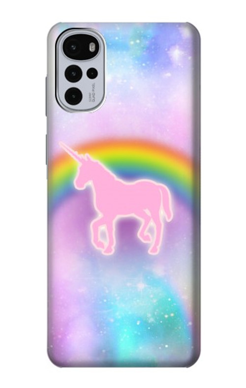 S3070 Rainbow Unicorn Pastel Sky Case Cover Custodia per Motorola Moto G22