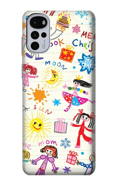 S3280 Kids Drawing Case Cover Custodia per Motorola Moto G22