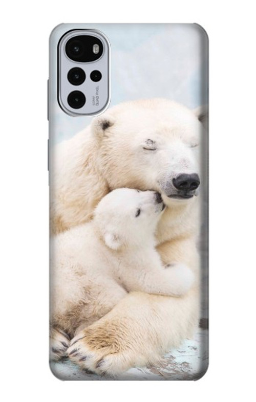 S3373 Polar Bear Hug Family Case Cover Custodia per Motorola Moto G22