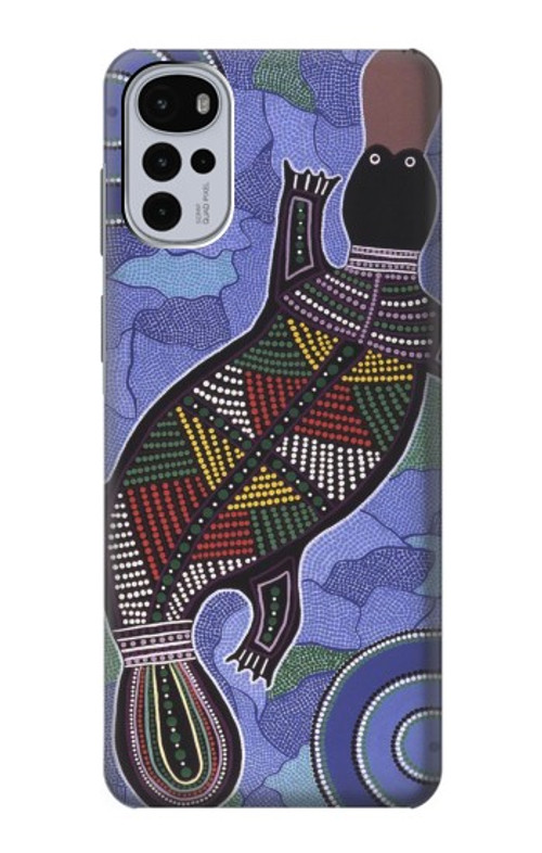 S3387 Platypus Australian Aboriginal Art Case Cover Custodia per Motorola Moto G22