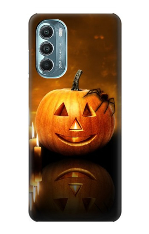 S1083 Pumpkin Spider Candles Halloween Case Cover Custodia per Motorola Moto G Stylus 5G (2022)