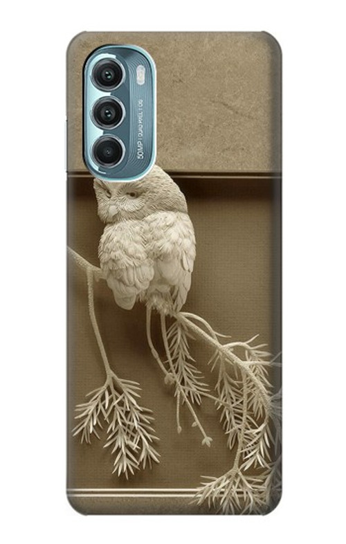 S1386 Paper Sculpture Owl Case Cover Custodia per Motorola Moto G Stylus 5G (2022)