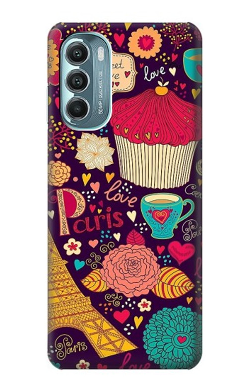 S2353 Paris Cartoon Vintage Pattern Case Cover Custodia per Motorola Moto G Stylus 5G (2022)