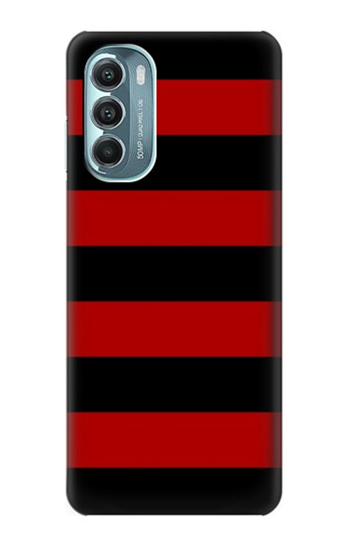 S2638 Black and Red Striped Case Cover Custodia per Motorola Moto G Stylus 5G (2022)