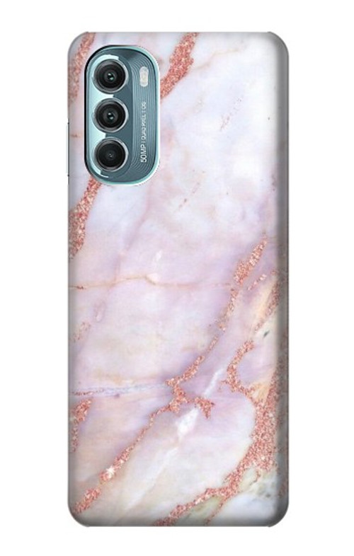 S3482 Soft Pink Marble Graphic Print Case Cover Custodia per Motorola Moto G Stylus 5G (2022)