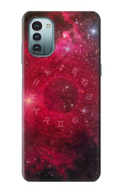 S3368 Zodiac Red Galaxy Case Cover Custodia per Nokia G11, G21