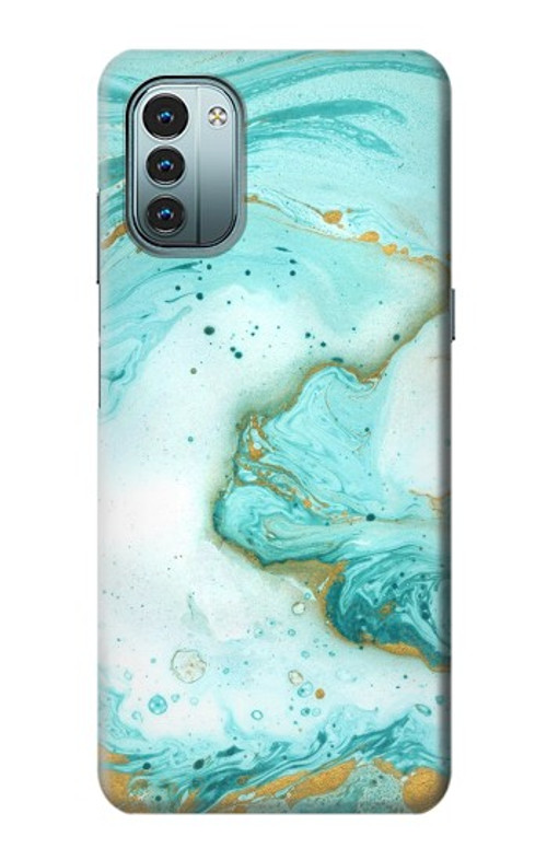 S3399 Green Marble Graphic Print Case Cover Custodia per Nokia G11, G21