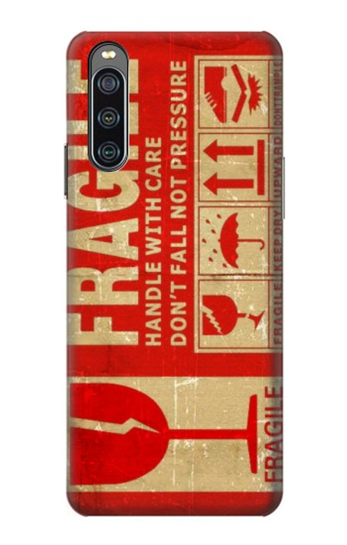 S3552 Vintage Fragile Label Art Case Cover Custodia per Sony Xperia 10 IV