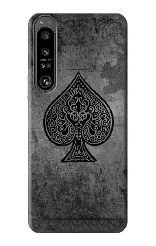 S3446 Black Ace Spade Case Cover Custodia per Sony Xperia 1 IV