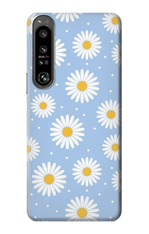 S3681 Daisy Flowers Pattern Case Cover Custodia per Sony Xperia 1 IV