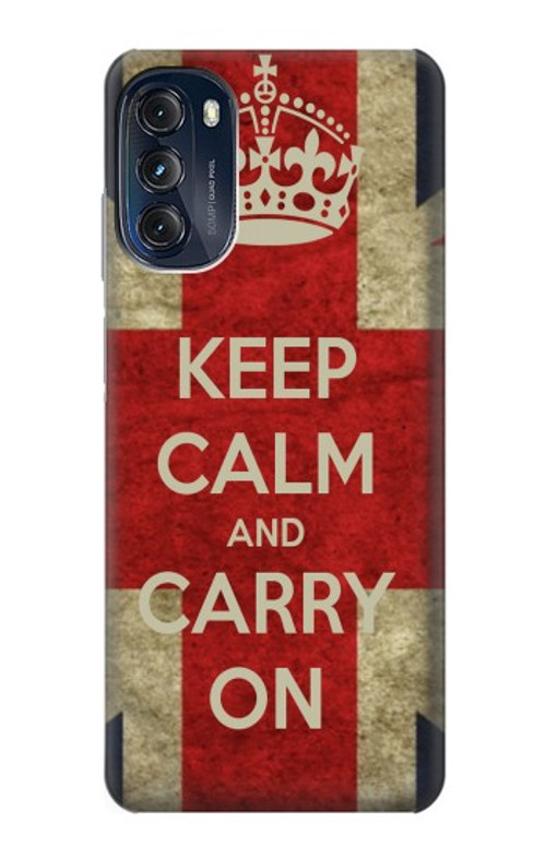 S0674 Keep Calm and Carry On Case Cover Custodia per Motorola Moto G (2022)