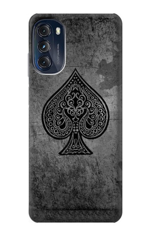S3446 Black Ace Spade Case Cover Custodia per Motorola Moto G (2022)
