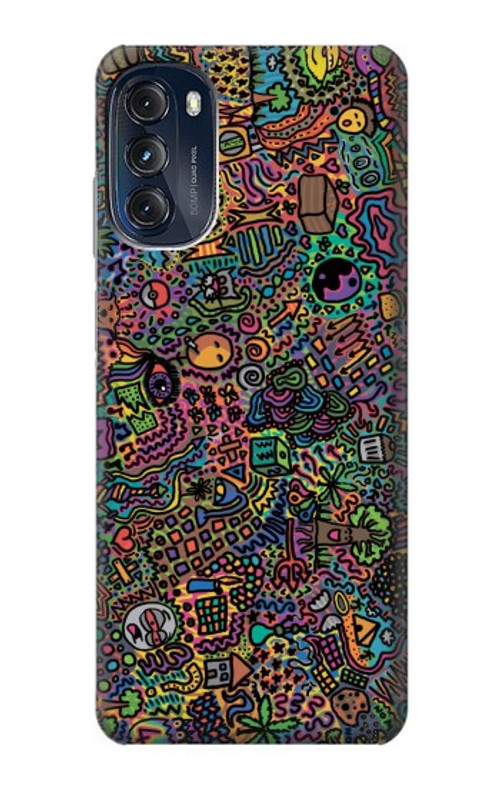 S3815 Psychedelic Art Case Cover Custodia per Motorola Moto G (2022)
