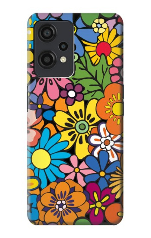 S3281 Colorful Hippie Flowers Pattern Case Cover Custodia per OnePlus Nord CE 2 Lite 5G