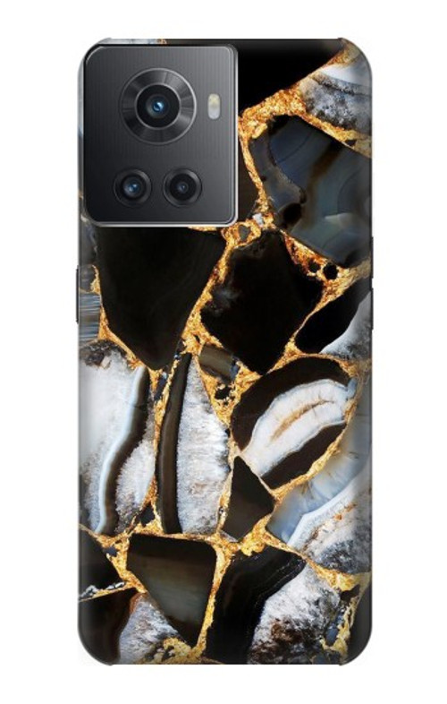 S3419 Gold Marble Graphic Print Case Cover Custodia per OnePlus 10R