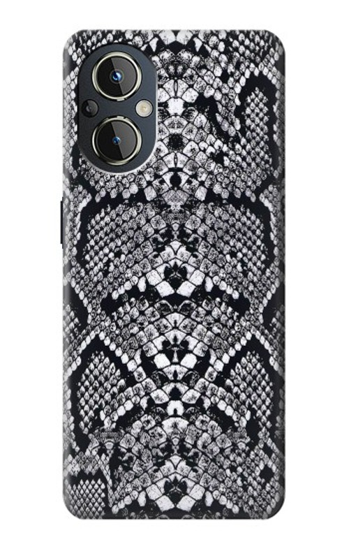 S2855 White Rattle Snake Skin Graphic Printed Case Cover Custodia per OnePlus Nord N20 5G