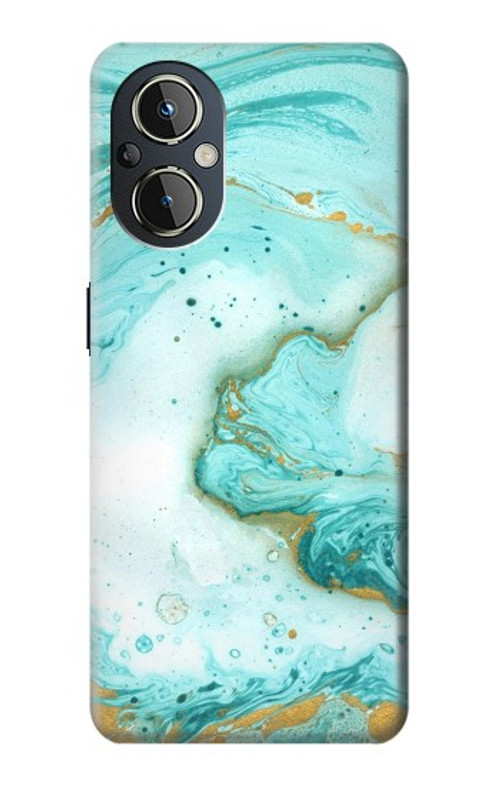 S3399 Green Marble Graphic Print Case Cover Custodia per OnePlus Nord N20 5G