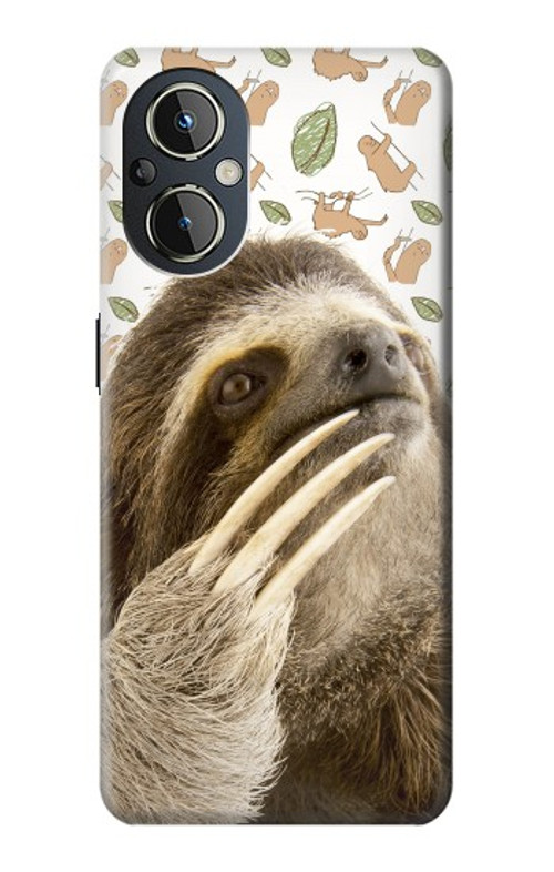 S3559 Sloth Pattern Case Cover Custodia per OnePlus Nord N20 5G