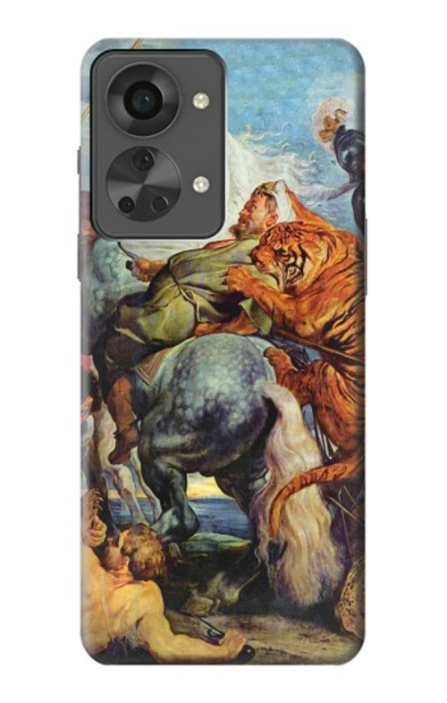 S3331 Peter Paul Rubens Tiger und Lowenjagd Case Cover Custodia per OnePlus Nord 2T