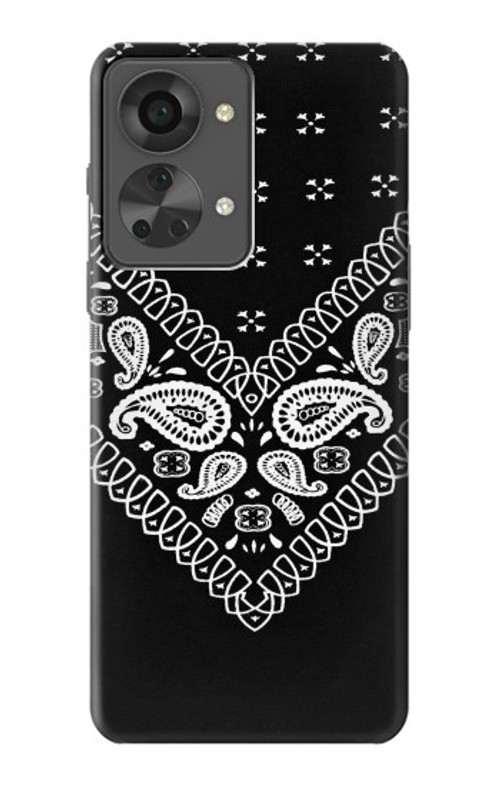 S3363 Bandana Black Pattern Case Cover Custodia per OnePlus Nord 2T