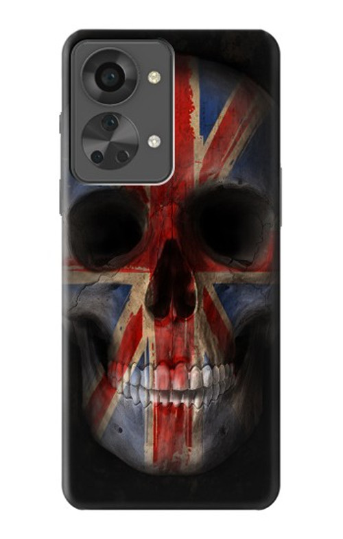 S3848 United Kingdom Flag Skull Case Cover Custodia per OnePlus Nord 2T