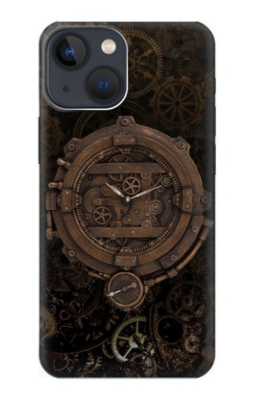 S3902 Steampunk Clock Gear Case Cover Custodia per iPhone 13 mini