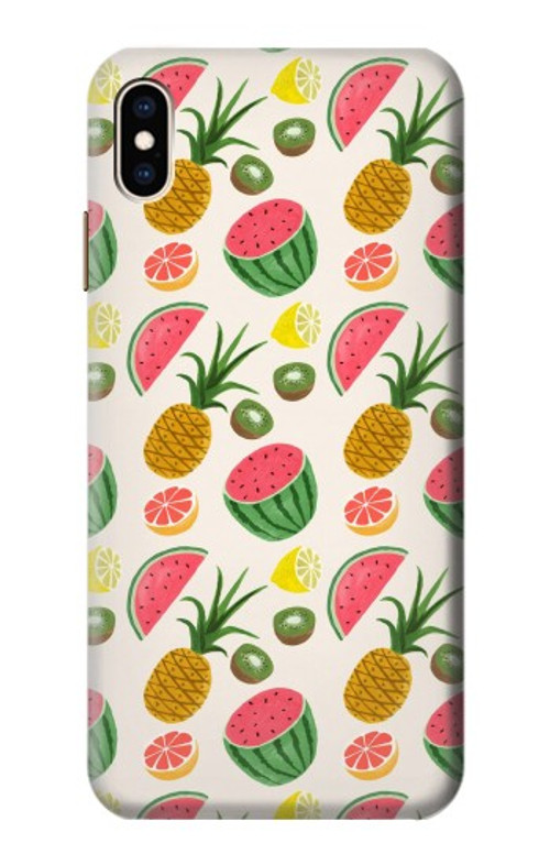 S3883 Fruit Pattern Case Cover Custodia per iPhone XS Max