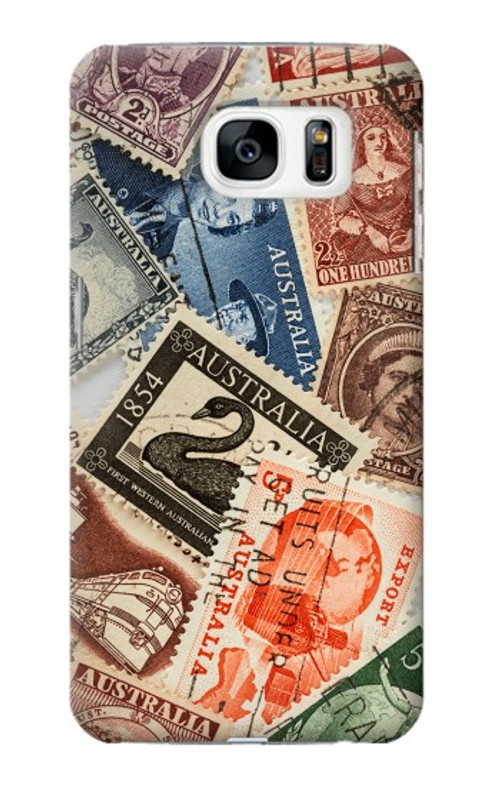 S3900 Stamps Case Cover Custodia per Samsung Galaxy S7