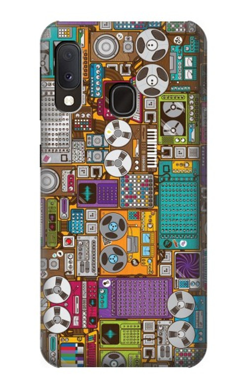 S3879 Retro Music Doodle Case Cover Custodia per Samsung Galaxy A20e