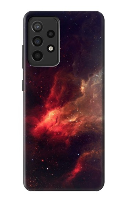 S3897 Red Nebula Space Case Cover Custodia per Samsung Galaxy A52, Galaxy A52 5G