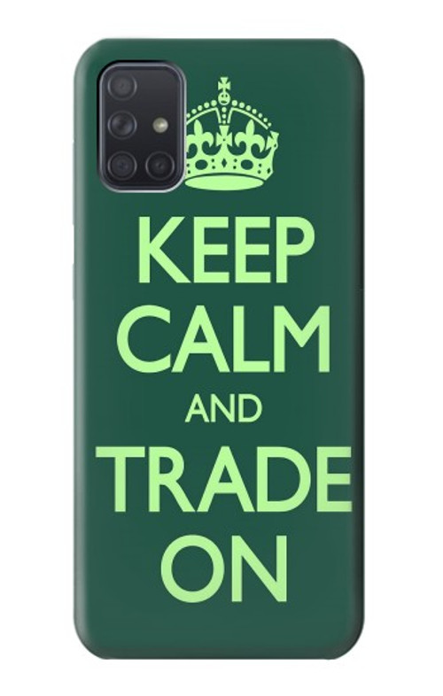 S3862 Keep Calm and Trade On Case Cover Custodia per Samsung Galaxy A71 5G