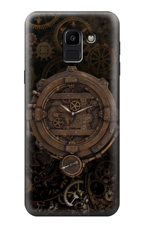 S3902 Steampunk Clock Gear Case Cover Custodia per Samsung Galaxy J6 (2018)