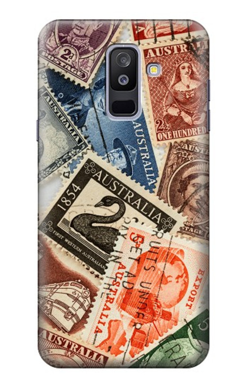 S3900 Stamps Case Cover Custodia per Samsung Galaxy A6+ (2018), J8 Plus 2018, A6 Plus 2018