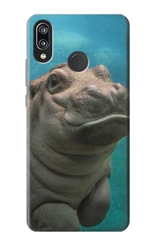 S3871 Cute Baby Hippo Hippopotamus Case Cover Custodia per Huawei P20 Lite