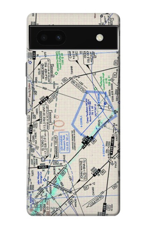 S3882 Flying Enroute Chart Case Cover Custodia per Google Pixel 6a