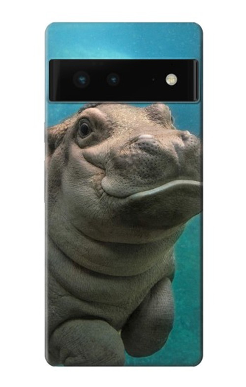S3871 Cute Baby Hippo Hippopotamus Case Cover Custodia per Google Pixel 6